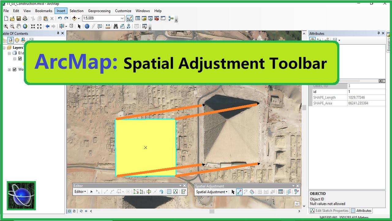 ArcMap: A Spatial Adjustment Transformation - ArcGIS Course - Urdu / Hindi - Part 23